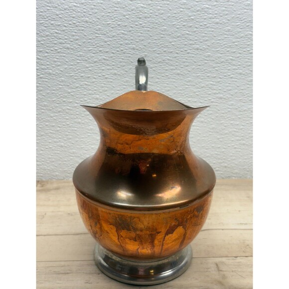 Vtg Flemish Copper Pitcher Jug 1300ml 7.5in Tall - Picture 2 of 10